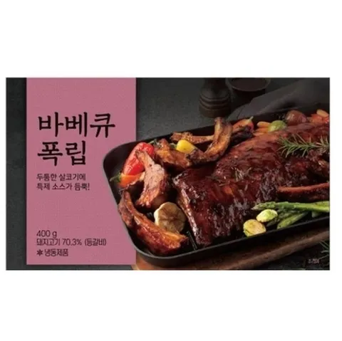 패션플러스 [CJ] 미소 바베큐폭립 400g, 3팩 (33039915)