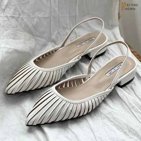 셀러허브 패션 [멜팅브라운] 봄 신상 여성 슬링백 구두 여성 플랫 슈즈 KA6046