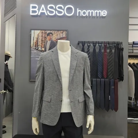 바쏘 옴므] 심플포인트배색 폴리스판여름쿨자켓WSZ2JK85BODOD