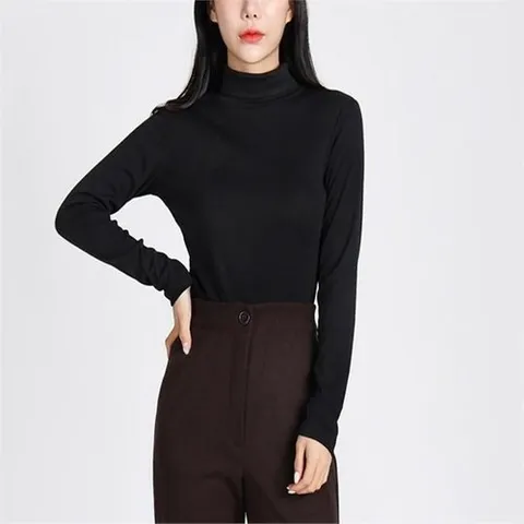 셀러허브 패션 [오노마] ONM 베이직 모던 캐쥬얼 무지 슬림 편한 여성 목폭라티 (9086509)