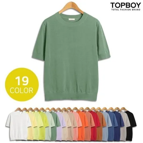 TOPBOY 여성용 코스 라운드 쿨링 반팔니트 IS001_P083514123