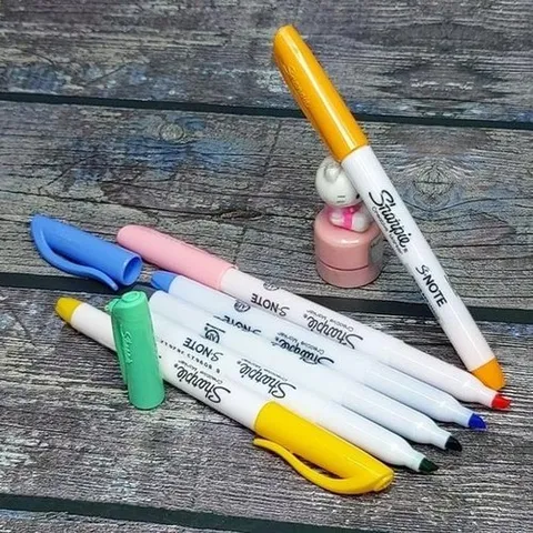 셀러허브 1 [XBJI8N83_48]샤피 번지지않는 미국산 슬림 텔 형광펜 1자루