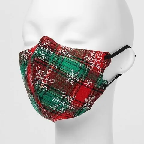 셀러허브 1 [OFLN8MOQ]눈꽃 체크 입체 패션 마스크 안감 보온마스크