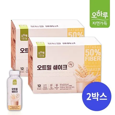오하루 자연가득 오트밀 쉐이크 24입 (2박스)