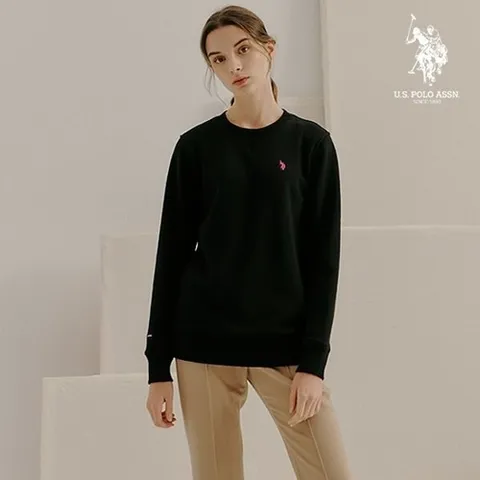 USPA 화이트라벨 코튼 블랜디드 밍크 보아 여성 맨투맨블랙WP21-MT401BK_P344577626