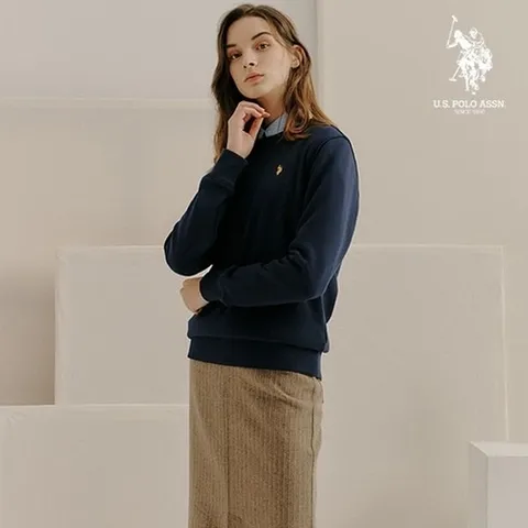 USPA 화이트라벨 코튼 블랜디드 밍크 보아 여성 맨투맨네이비WP21-MT402NV_P344577616