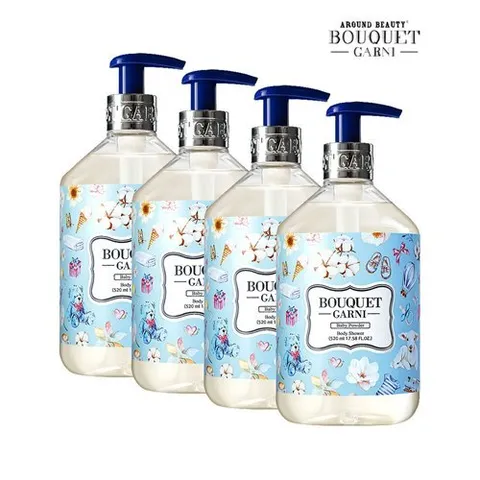 부케가르니 딥 퍼퓸 바디워시 베이비파우더향 520ml x4개