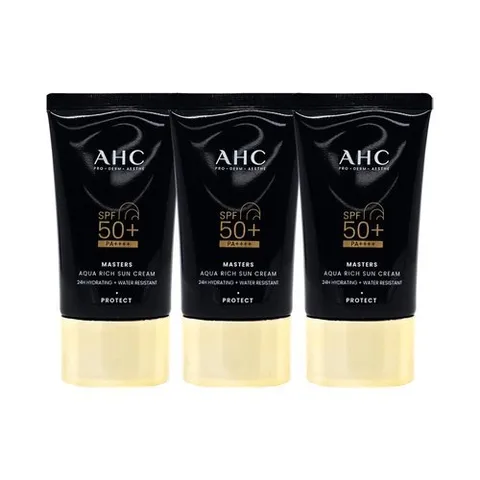 AHC AHC 마스터즈 아쿠아 리치 선크림 대용량 썬크림 60ml 3개