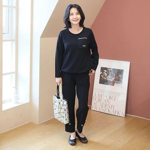 쉬즈마담 SET3234 골드나염 입체포켓 상하 세트 50대 엄마옷_P405739708