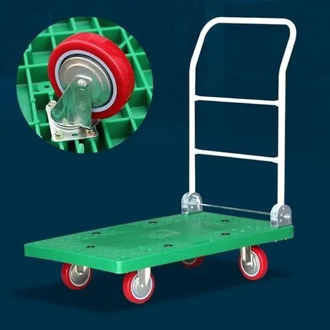 셀러허브 1 [XB8G7K02_48]대차 중 그린 PVC 핸드카 접이식손수레 택배