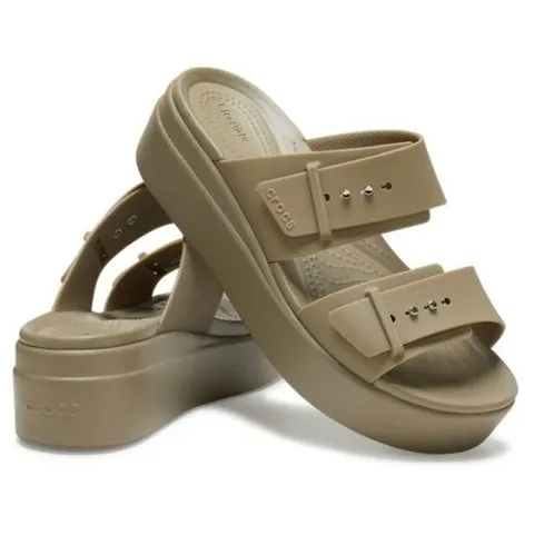 크록스 크록스슬리퍼 샌들 TQJ 207431-260 브루클린 버클 로우 웨지