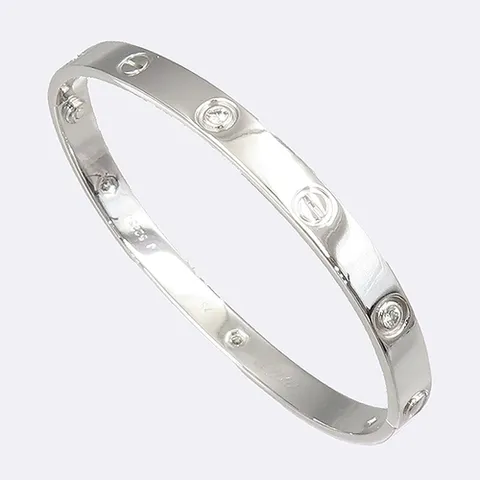 까르띠에 고이비토 중고명품 Cartier(까르띠에) B6014019 18K 화이트 골드 6포인트 다이아 러브 팔찌