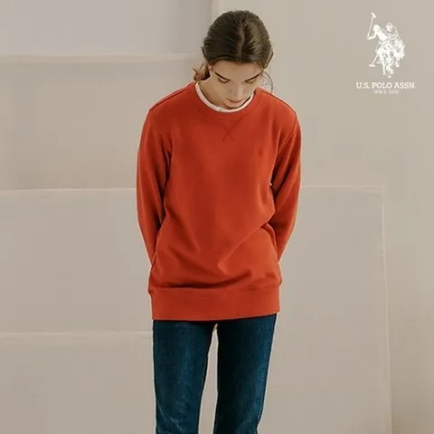 USPA 화이트라벨 코튼 블랜디드 밍크 보아 여성 맨투맨레드WP21-MT403RE_P344577604