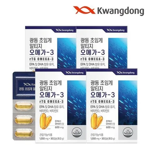 광동생활건강 초임계 알티지 오메가3 비타민E 4박스/4개월 비타민D 혈행 눈건조개선