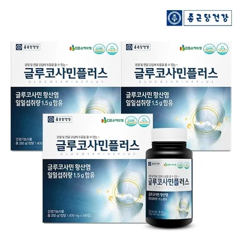종근당건강 글루코사민 플러스(1200mgX90정X2병) 3박스/9개월분