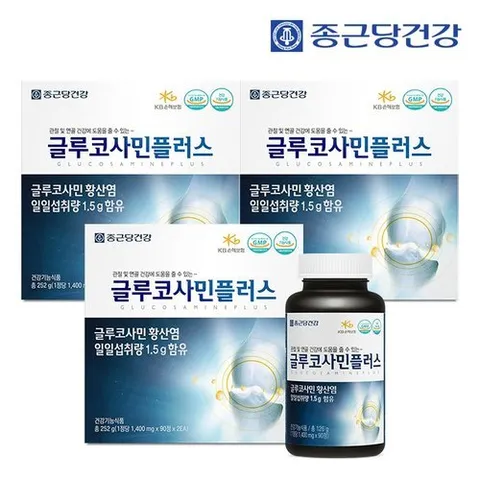 종근당건강 글루코사민 플러스(1200mgX90정X2병) 3박스/9개월분