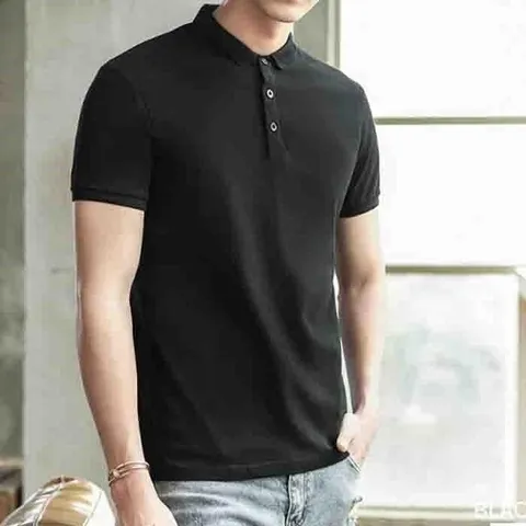 셀러허브 패션 [리더스] 남자 여름 데일리 베이직 카라 반팔 티셔츠 블랙