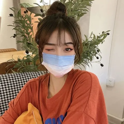 패션플러스 [갓샵] 무지개 레인보우 그라데이션 컬러 덴탈 마스크 4color