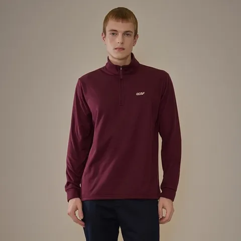 르까프 르까프 24FW 남성 기모 집업 티셔츠 버건디