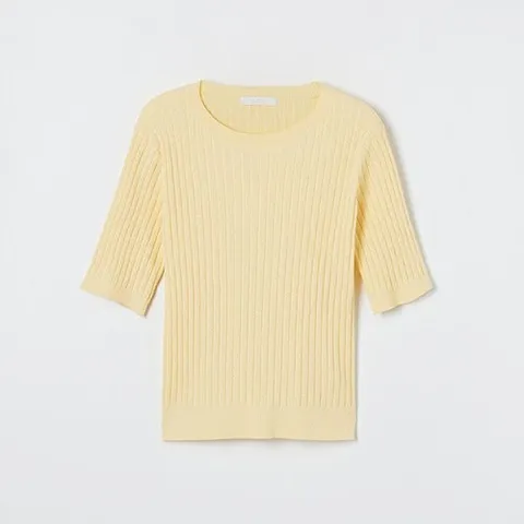클라비스 부클 골지 5부 풀오버 (CVKRF1202M-T)