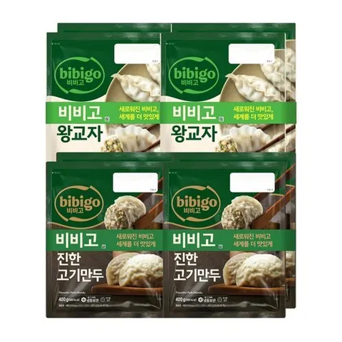 CJ제일제당 비비고 왕교자455g x4봉+진한고기만두 400g x4봉