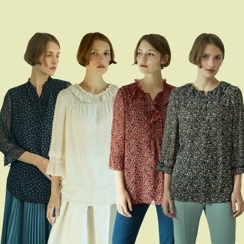 마르조 4종]쿨샤벳 블라우스