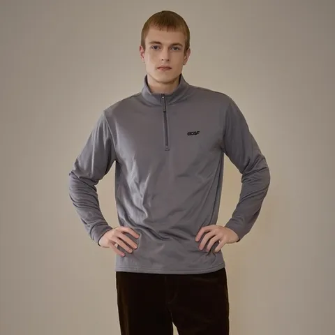 르까프 르까프 24FW 남성 기모 집업 티셔츠 그레이