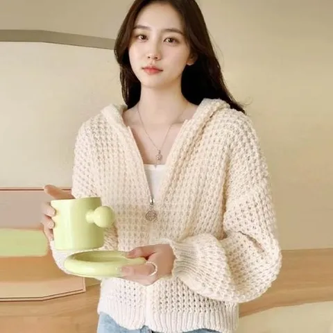 셀러허브 패션 [시스터즈] 지퍼가 있는 소프트 한 집업 가디건 (21984892)