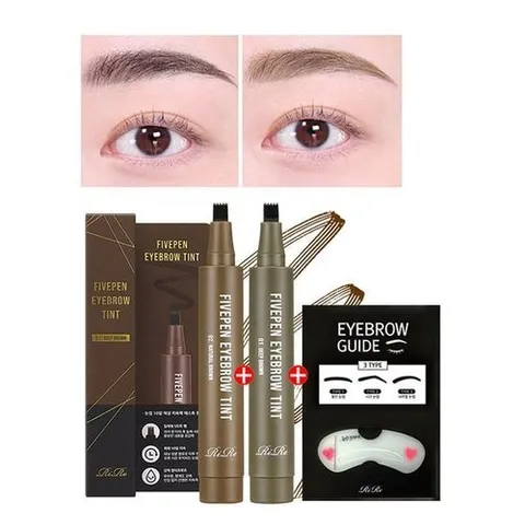 리르 파이브펜 아이브로우 틴트2개+3종 눈썹가이드/10일지속,눈썹타투,5도트팁_P360110808