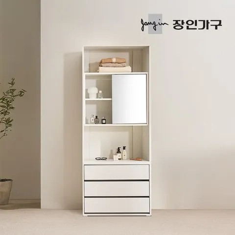 장인가구 (무료) 올리세 E0 드레스룸 800 슬라이딩 거울 서랍 화장대