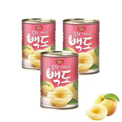 패션플러스 [일억별] 동원 복숭아 백도 400g x 24개 (51149938)