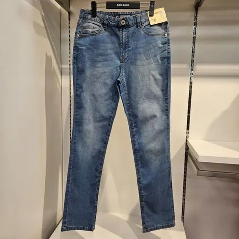 [셀러허브 1]뱅뱅 HC09 칠곡점 여름 간절기 청바지 공용 일자핏 슬림스트레이트 신축성 좋은 스판데님 NQJ272