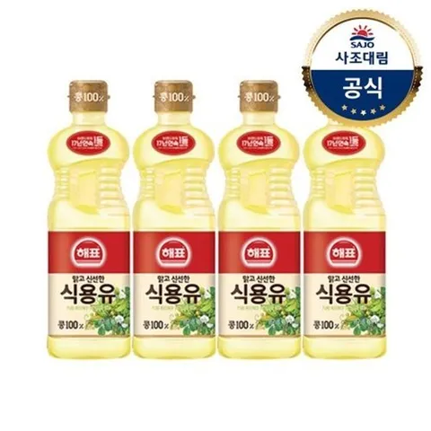 사조대림 해표 콩기름 900ml x4병