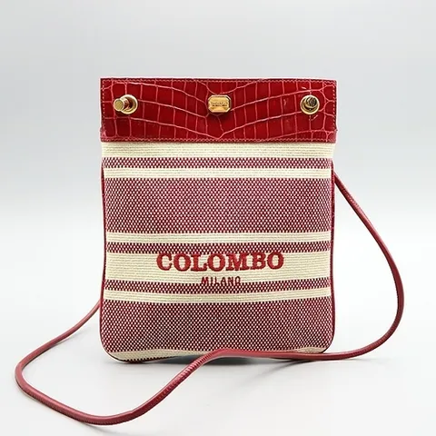 콜롬보  고이비토 중고명품 COLOMBO(콜롬보) NS10D3SE26 와니 트리밍 캔버스 크로스백