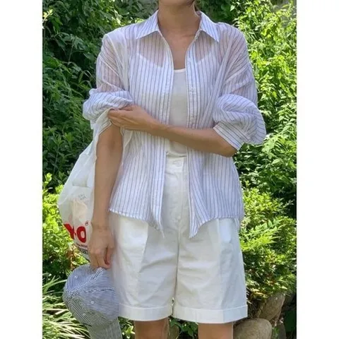 헤레이스 샤인 스트라이프 셔츠YMSH26SS620_P428753880