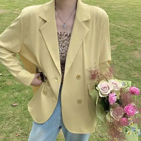 무드무드 슬리미 더블버튼 캐주얼 자켓_P301529905