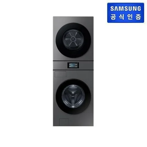 삼성전자 비스포크 그랑데AI 원바디 Top-Fit 25kg+22kg WH90F2522AAHS (다크스틸)