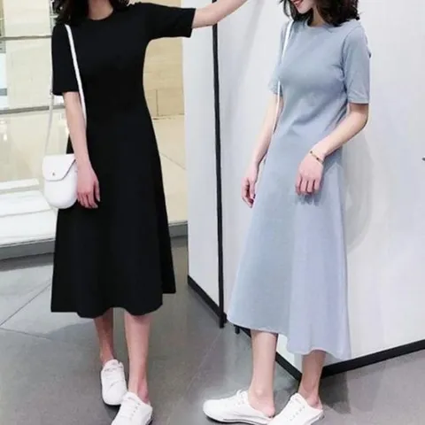 셀러허브 1 [HYG7HL51_56]A라인 반팔 롱 데일리원피스 캐주얼 원피스 (36084987)