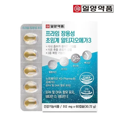 일양약품 프라임 장용성 저온초임계 알티지 오메가3 60캡슐 1박스