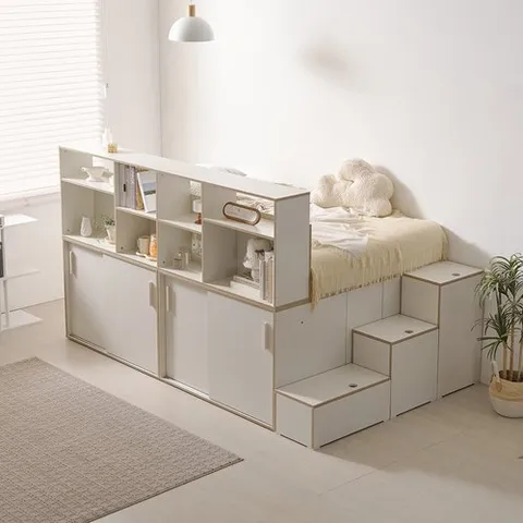 다오름 [착불배송] 나다운 E0목재 LPM 빅수납 슈퍼싱글침대세트 SS침대프레임