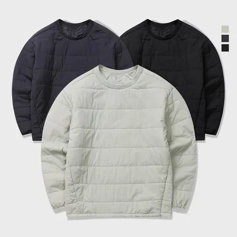 셀러허브 패션 남자 패딩맨투맨 경량패딩 오버핏 겨울맨투맨