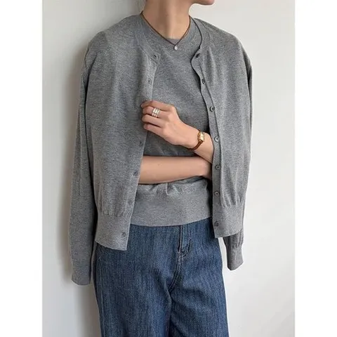 헤레이스 코튼플로 반팔 가디건 세트YMSH26FW124125_P436942640