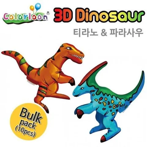 셀러허브 패션 [JHQRN6GH_4B]공룡 2종 (티라노. 파라사우) (10개입)