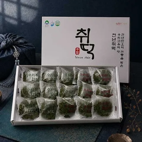 자연맛남 [푸드맛남] 강원도 정선 수리취떡 혼합 1kg 20개 (인절미10/찹쌀떡10/선물상자)