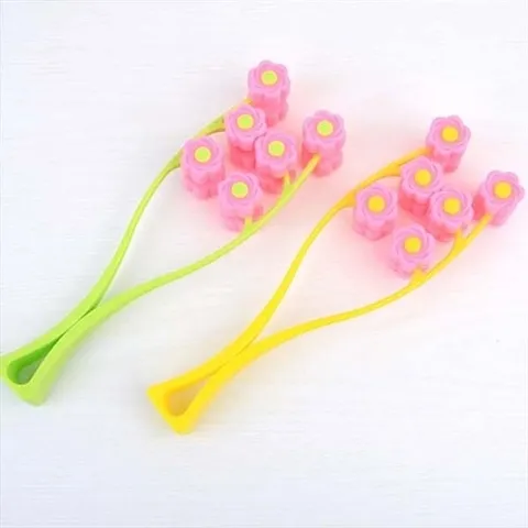 셀러허브 생활리빙 얼굴마사지 뷰티 플라워 페이스업 롤러 맛사지기 1p