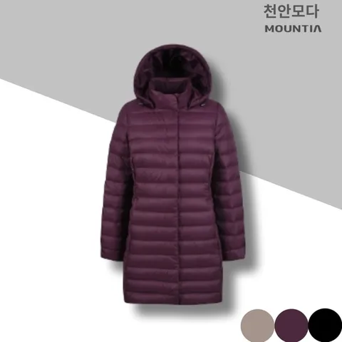 마운티아 마운티아 여성 경량 롱다운 룽고다운자켓8 1CDJDW4508와인CA