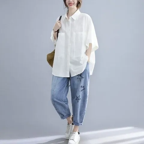 에이주미 네비타 와이드 포켓 린넨 셔츠_P305918547