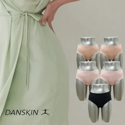 단스킨 부드러운 여성 노라인 헴팬티 패키지 5종