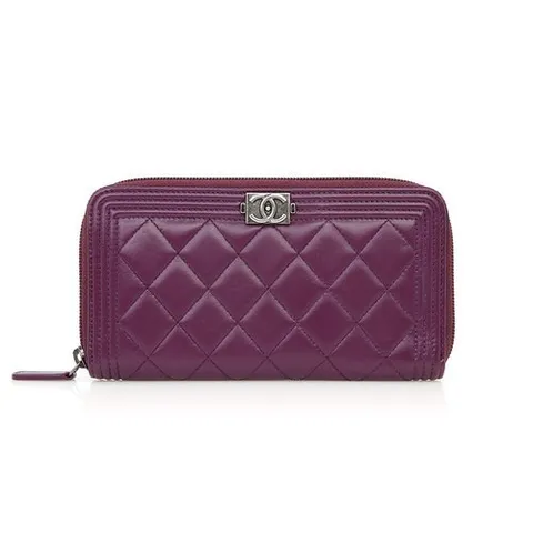 샤넬 보이 장지갑 클래식 지퍼지갑 지퍼월릿