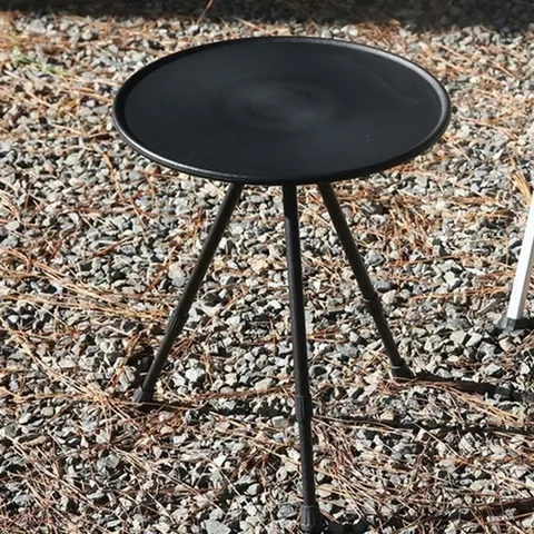 패션플러스 [보드미] 테이블 원형 블랙 1P 높이조절 테이블